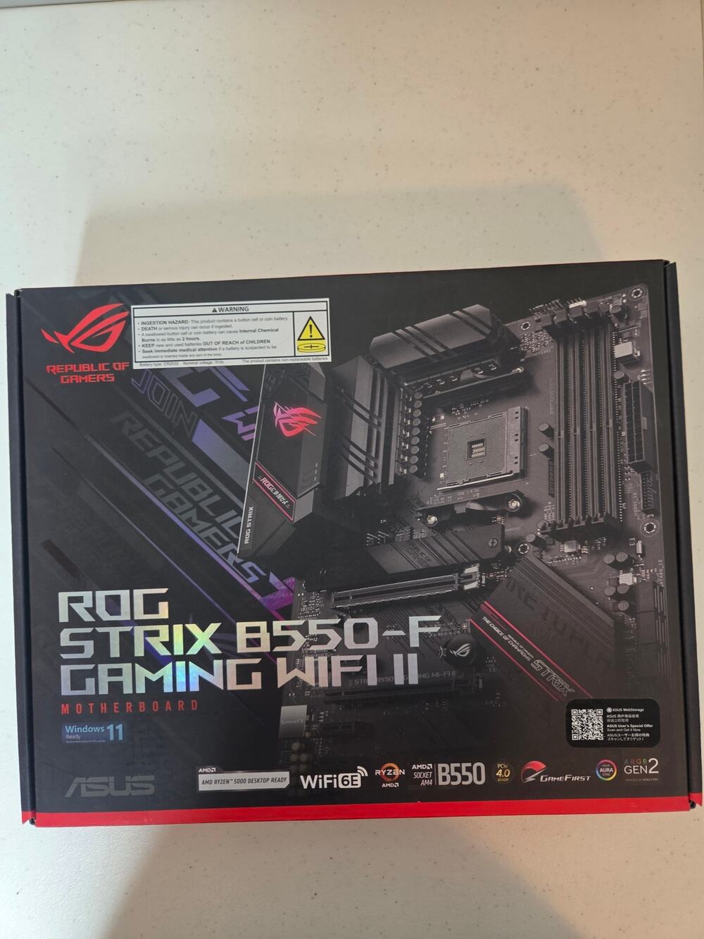 ASUS ROG Strix B550-F Gaming WiFi II ATX AM4 DDR4 Motherboard WiFi 6E
